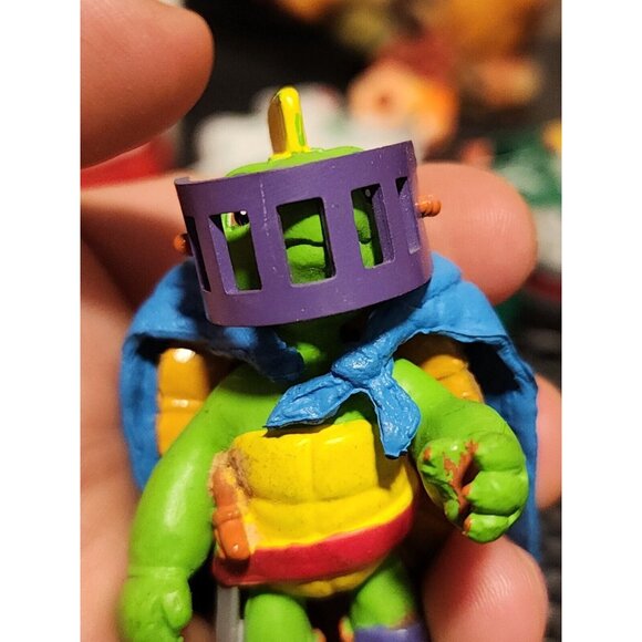 VTG Franklin the Turtle Knight W Blue Cape Toy PVC Figure Figurine 3" RARE READ - Picture 7 of 12